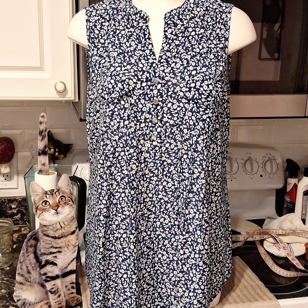 E womens Cocomo floral stretch sleeveless plus size top 1X